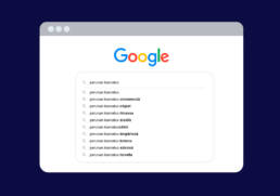 Google toimii hyvänä esimerkkinä avainsanojen etsimisestä.