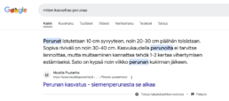 Position Zero on hakutulossivun ylimpänä näkyvä SERP.