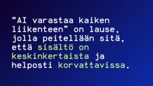 AI varastaa liikenteen