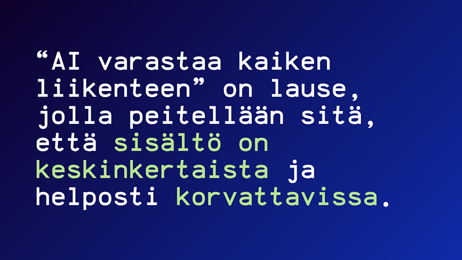 AI varastaa liikenteen